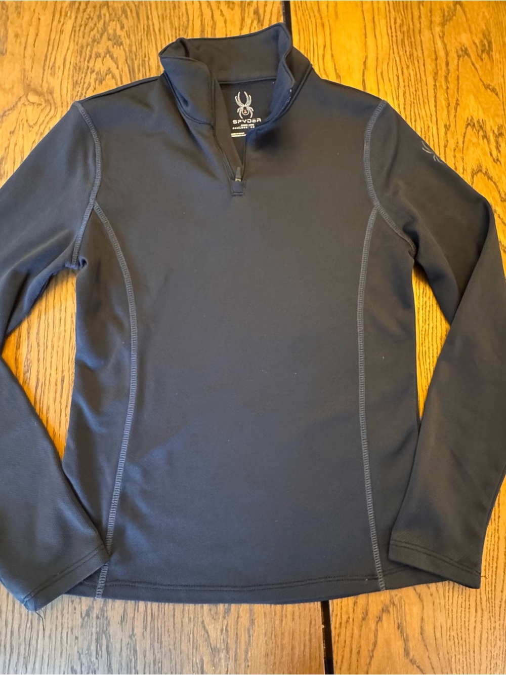 Spyder Active Women’s Base Layer 1/4 Zip Pullover Top Long Sleeve Black Small
